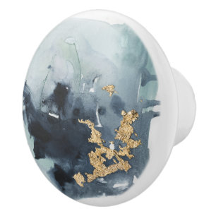 Cerulean & Gold Keramikknauf