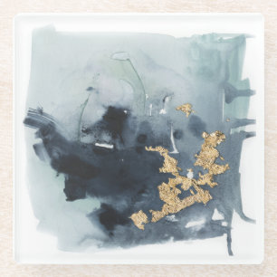 Cerulean u. Gold Glasuntersetzer