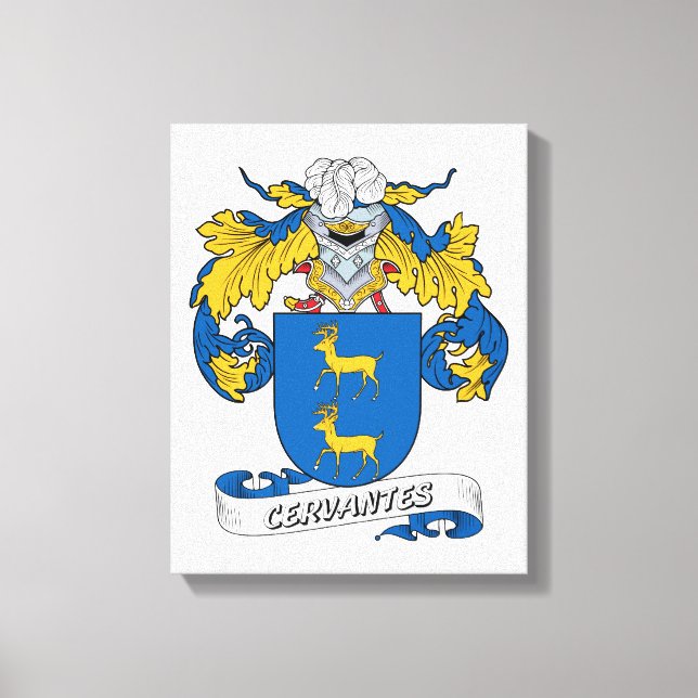 Cervantes Familienwappen Leinwanddruck (Vorderseite)