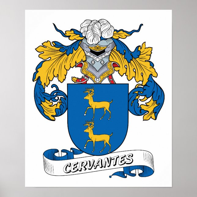 Cervantes Familienwappen Poster (Vorne)
