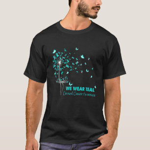 Cervical Cancer Awareness Faith Hope Love Dandelio T-Shirt