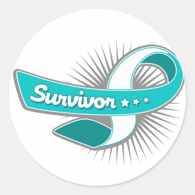 Cervical Cancer Runder Aufkleber (Vorderseite)
