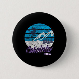Cervinia Valle D'Aosta Italien Ski Resort Snowboar Button