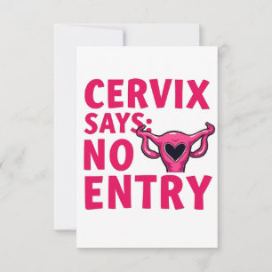 Cervix sagt keinen Eintrag Womb Pro Choreograf Abo Dankeskarte