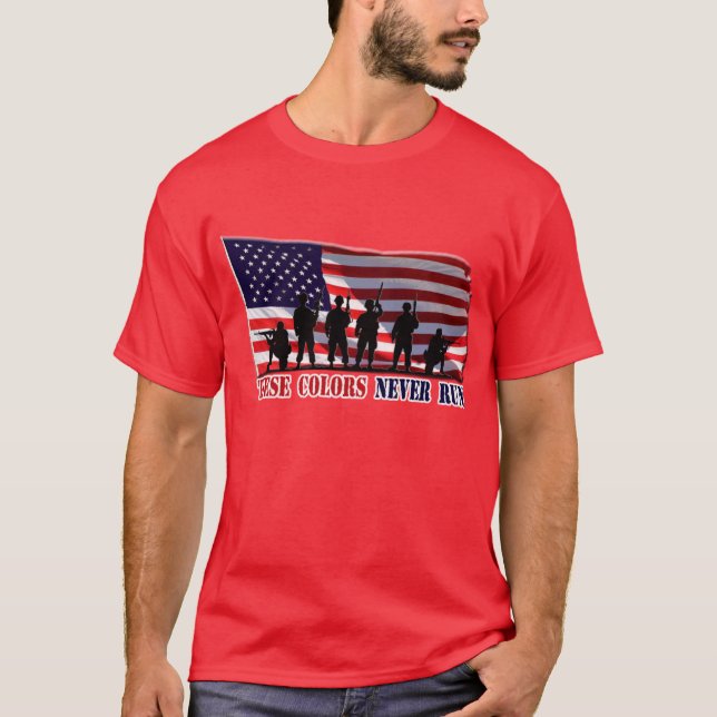 Ces couleurs ne courent jamais le T-shirt (rouge) (Devant)