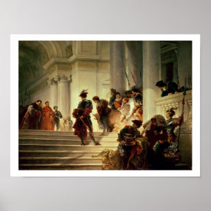 Cesare Borgia, der den Vatikan verlässt Poster