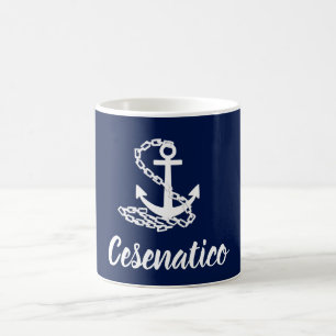 Cesenatico - Blau-Weiß-Tasse im maritimen Stil Kaffeetasse