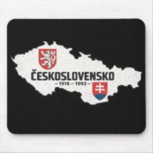 Československo 1918-1992 Vintage-Karte Retro Mousepad