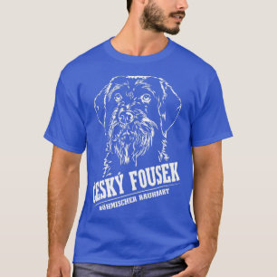 Cesky Fousek Hunde Jagd Hunde Portrait Bohemisch T-Shirt