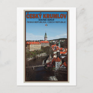 Cesky Krumlov - Moldau Fluss Postkarte
