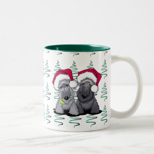Cesky Terrier Christmas Zweifarbige Tasse
