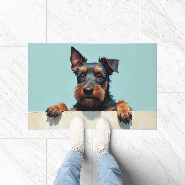 Cesky Terrier Fußmatten Kunst Fußmatte (Indoor)