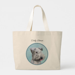 Cesky Terrier Malerei Süß Original Haustier Hund K Jumbo Stoffbeutel