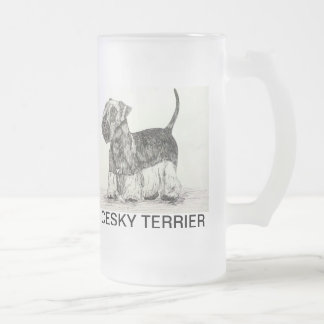 Cesky Terrier Mattglas Bierglas