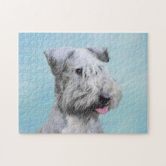 Cesky Terrier Painting - Niedliche Original Dog Ar (Horizontal)