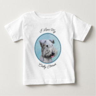 Cesky Terrier Painting - Niedliche Original Dog Ar Baby T-shirt