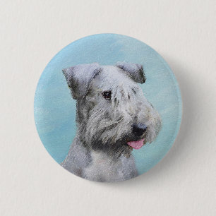 Cesky Terrier Painting - Niedliche Original Dog Ar Button