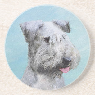 Cesky Terrier Painting - Niedliche Original Dog Ar Getränkeuntersetzer