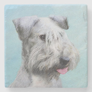 Cesky Terrier Painting - Niedliche Original Dog Ar Steinuntersetzer