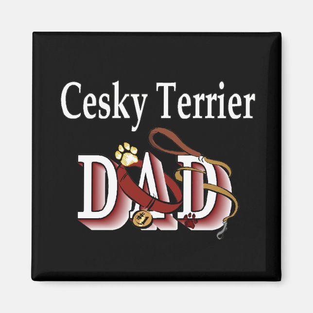 Cesky Terrier VATER Magnet (Vorne)