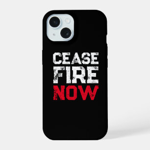 Cessez le feu Maintenant blanc rouge noir grunge a
