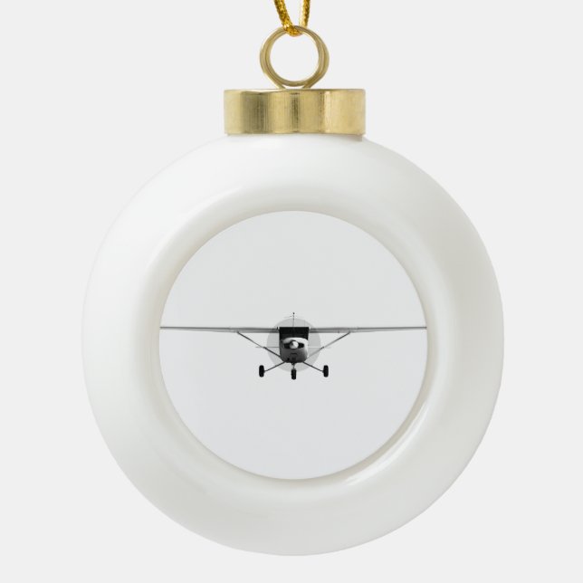 Cessna 152 keramik Kugel-Ornament (Vorderseite)
