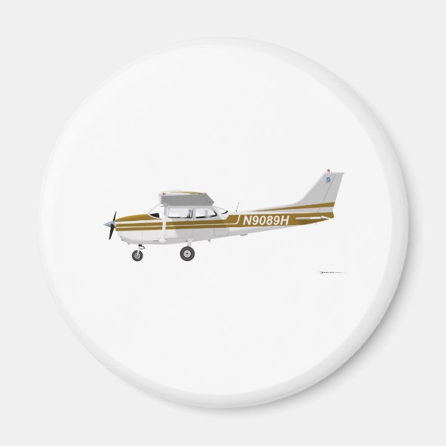 Cessna 172 Skyhawk Brown Magnet (Vorne)