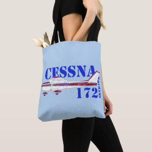 Cessna 172 Skyhawk Illustration Fett Text Design Tasche