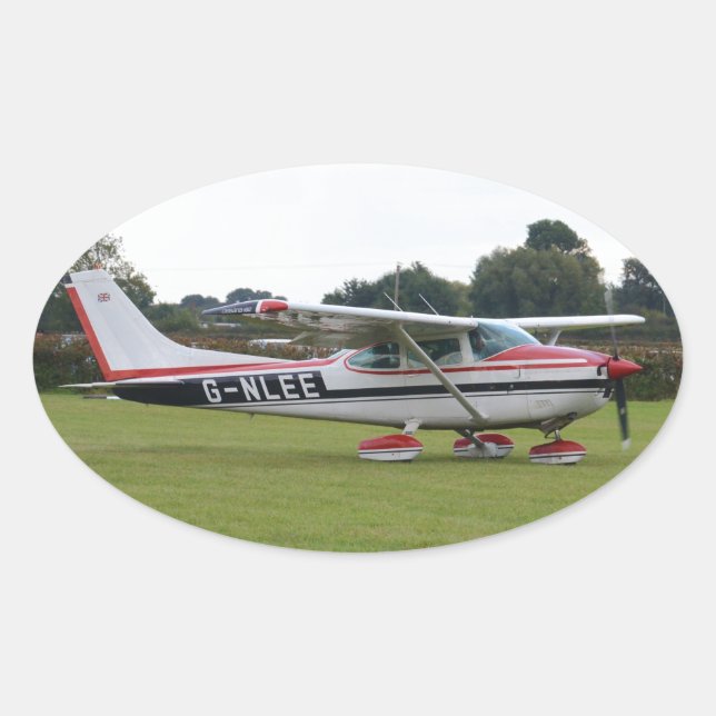 Cessna 182Q Ovaler Aufkleber (Vorderseite)