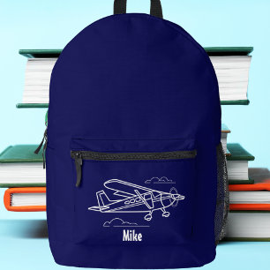 Cessna Airplane Clouds Aviation Blue Individuelle Bedruckter Rucksack