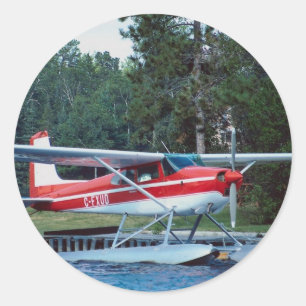 Cessna floatplane runder aufkleber