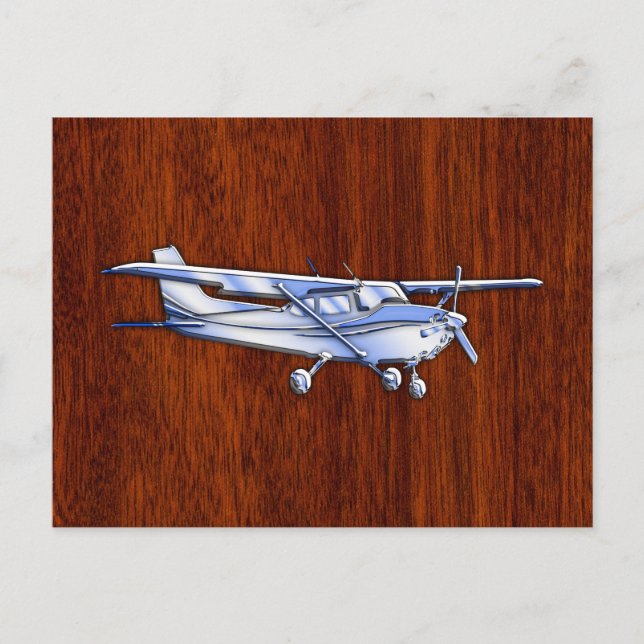 Cessna Flying Mahogany Postkarte (Vorderseite)