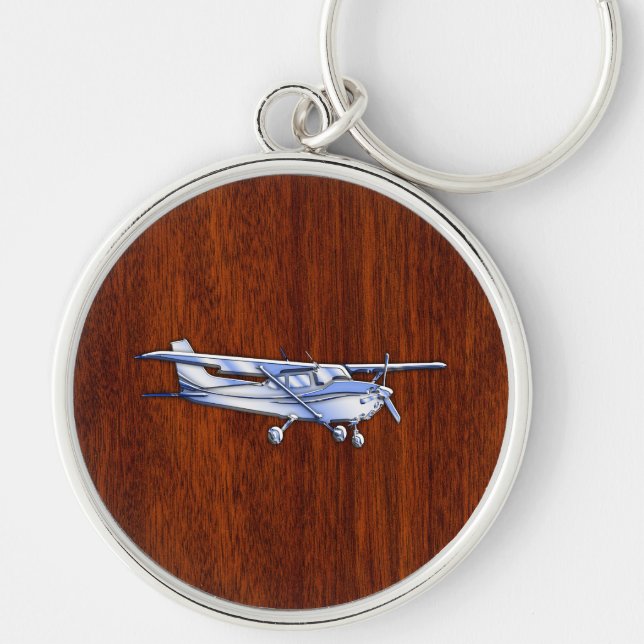 Cessna Flying Mahogany Schlüsselanhänger (Vorne)