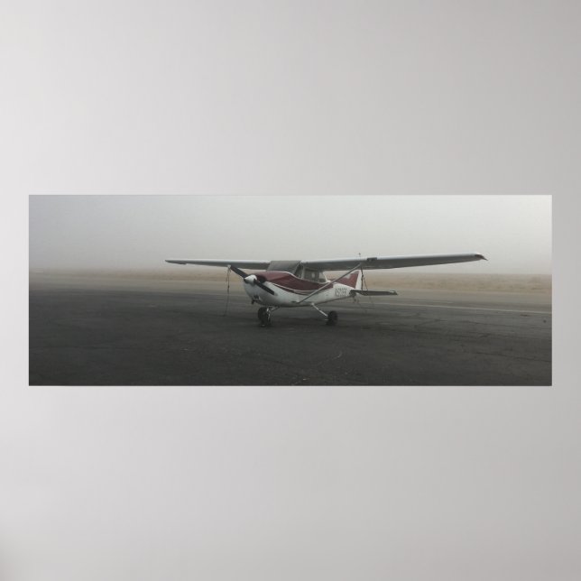 Cessna in Nebelposter Poster (Vorne)