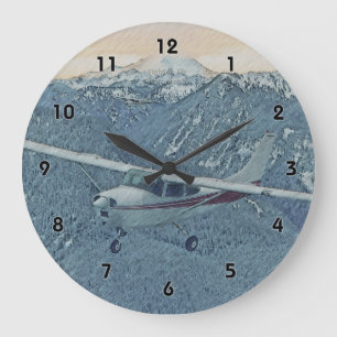 Cessna- - Mount- Rainieruhr Große Wanduhr