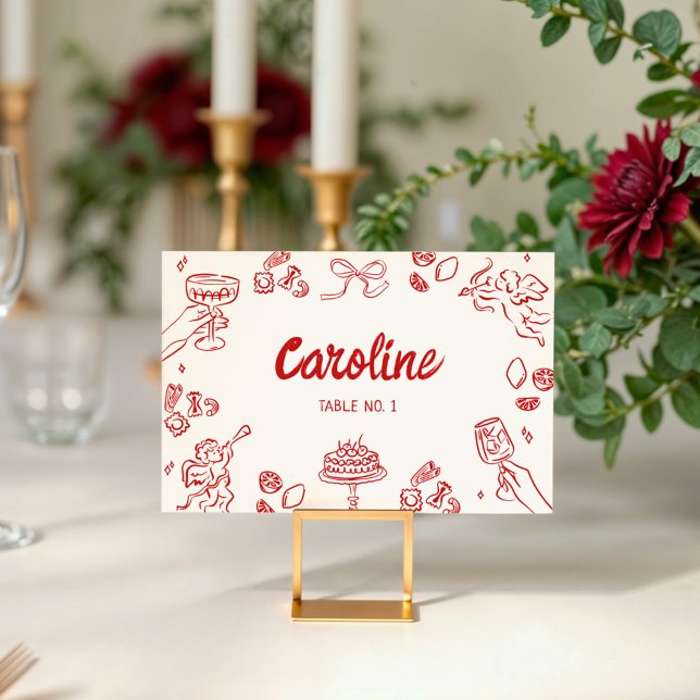C'est Amore ! Carte Mariage Rouge Italien (Créateur téléchargé)