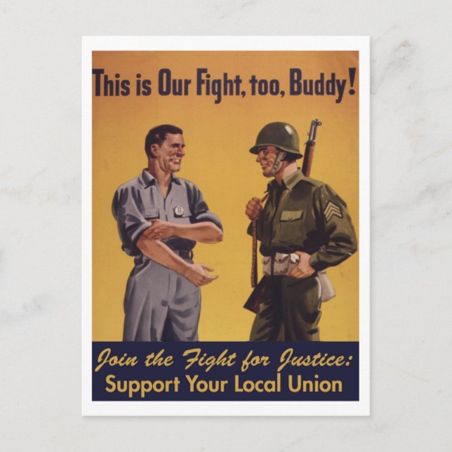 C'Est Aussi Notre Combat ! Carte postale Pro-Union (Devant)