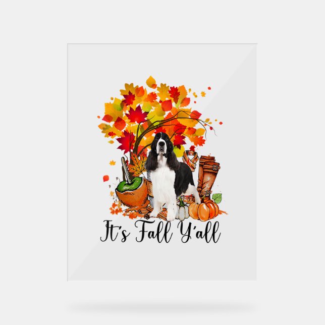C'est automne Y'all Springer Spaniel Dog Halloween (Recto)