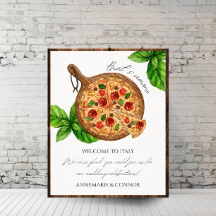 C'est beaucoup Italie Affiche de bienvenue de pizz