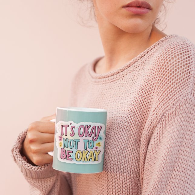 C'est bon de ne pas être d'accord Mug (Go easy on yourself with this, "It's okay not to be okay" mug! )