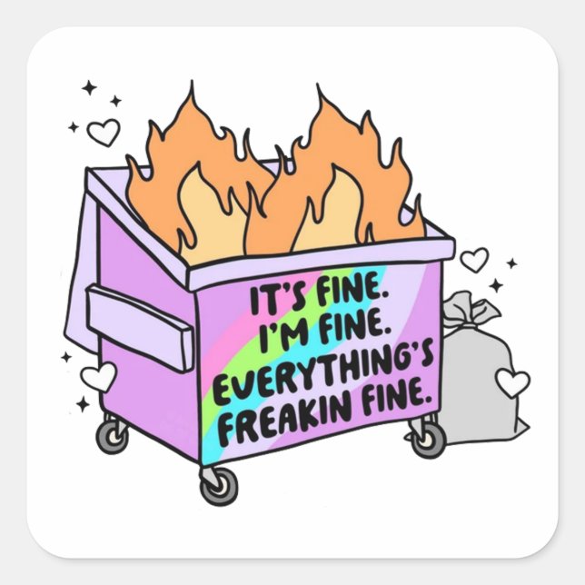 C'est bon, je vais bien, Sticker drôle, Feu de Dum (Devant)