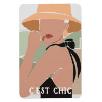 C'est Chic Française Femme Flexible Magnet Photo