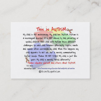 C'est des cartes d'aide d'autisme
