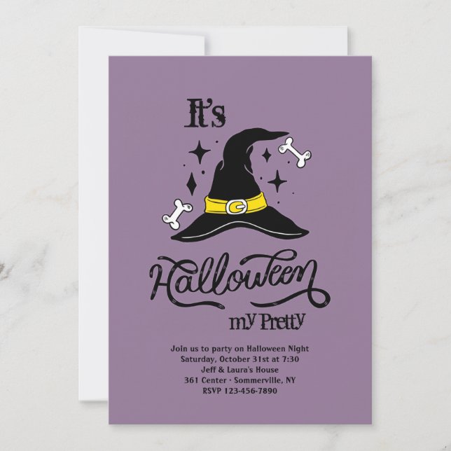 C'est des invitations pour une fête d'Halloween (Devant)
