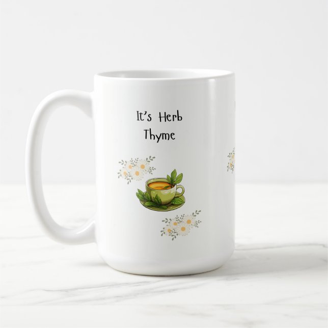 "C'est Herb Thyme" tasse à thé/café (Gauche)