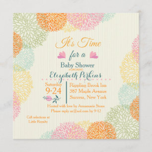 C'est invitation florale de baby shower de temps