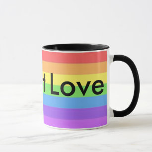 C'est juste amour, tasse de café d'arc-en-ciel de