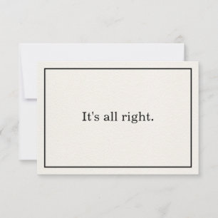 C'est la bonne carte d'affirmation minimaliste