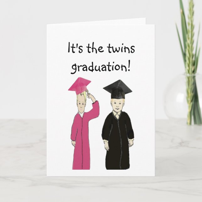 C'est la carte de graduation jumelle (Devant)