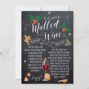 C'est la carte de Noël vin chaud de la saison